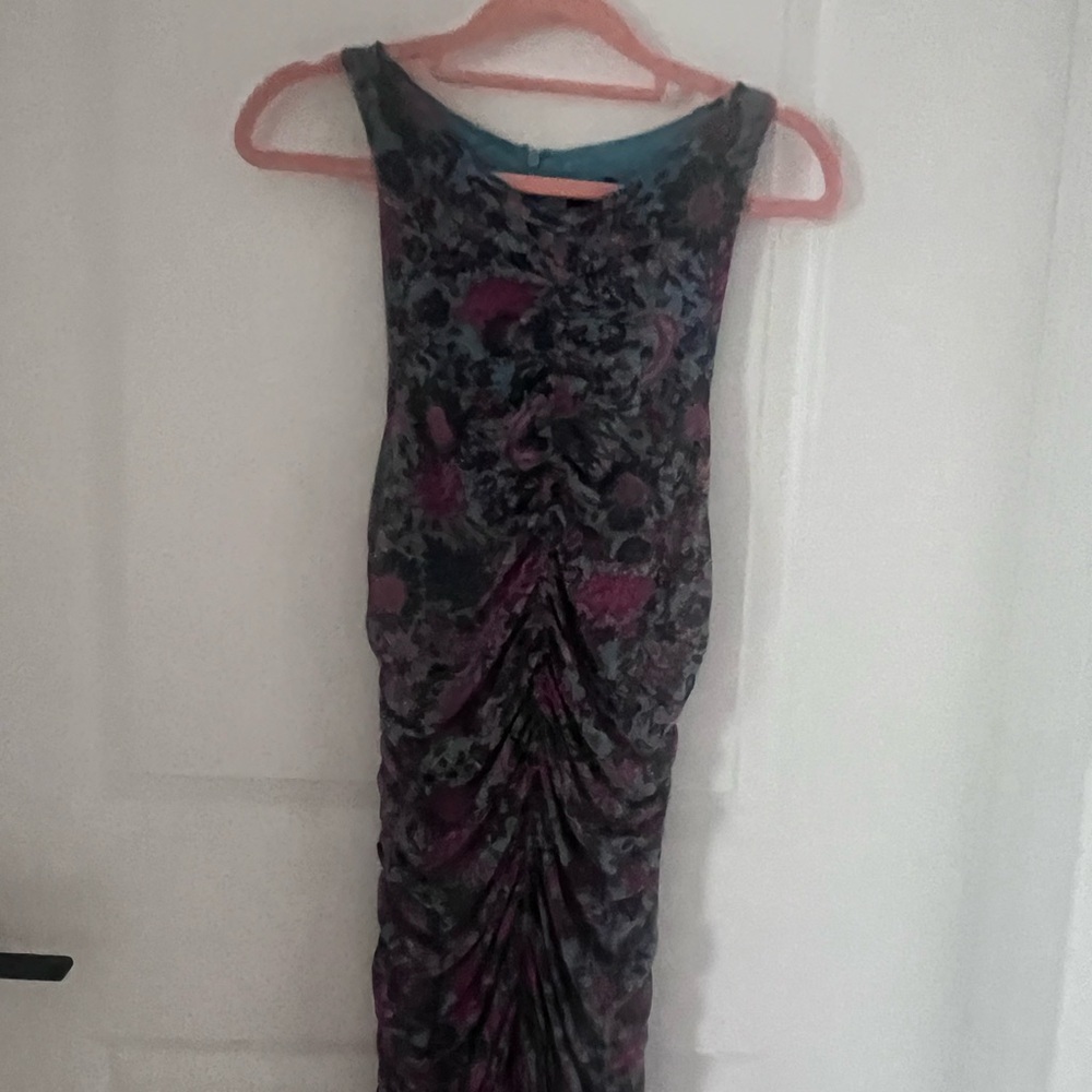 House of Harlow 1960 Pink and Blue Midi Dress Size Small - Picture 4 of 10